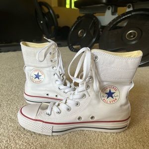 White Converse Chuck Taylor High Tops